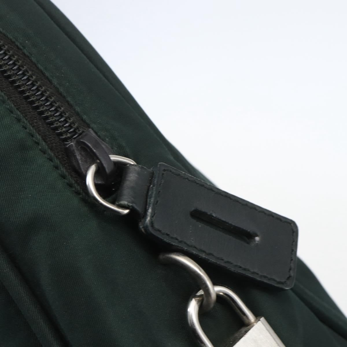 Prada Bowling Shoulder Bag Tessuto, GREEN, NYLON, Handbag