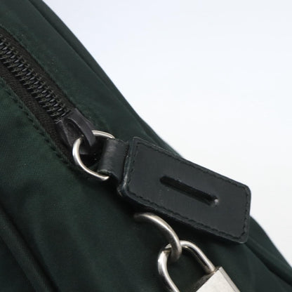 Prada Bowling Shoulder Bag Tessuto, GREEN, NYLON, Handbag