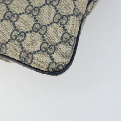 Gucci Zip Top Messenger Bag GG Coated Canvas, NAVY, PVC, Shoulder bag