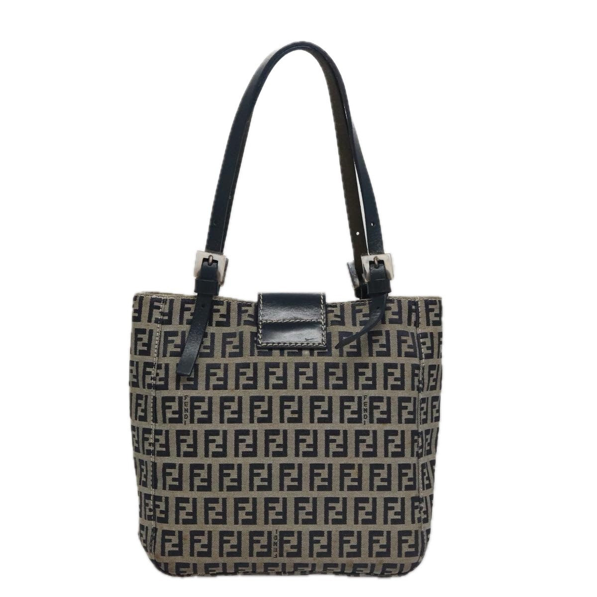 Fendi Vintage Shoulder Bag Zucca Canvas, NAVY, CANVAS, Handbag