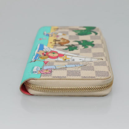 Louis Vuitton Porte-Monnaie Zippy Wallet Damier Azur Vivienne, WHITE, CANVAS, Wallets
