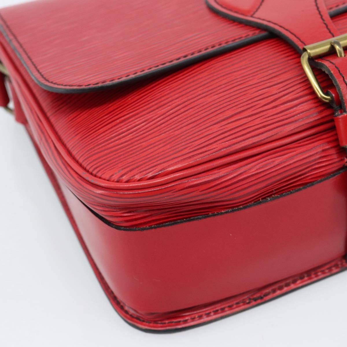 Louis Vuitton Cartouchiere Handbag Epi Leather, Red, Leather, Shoulder Bag