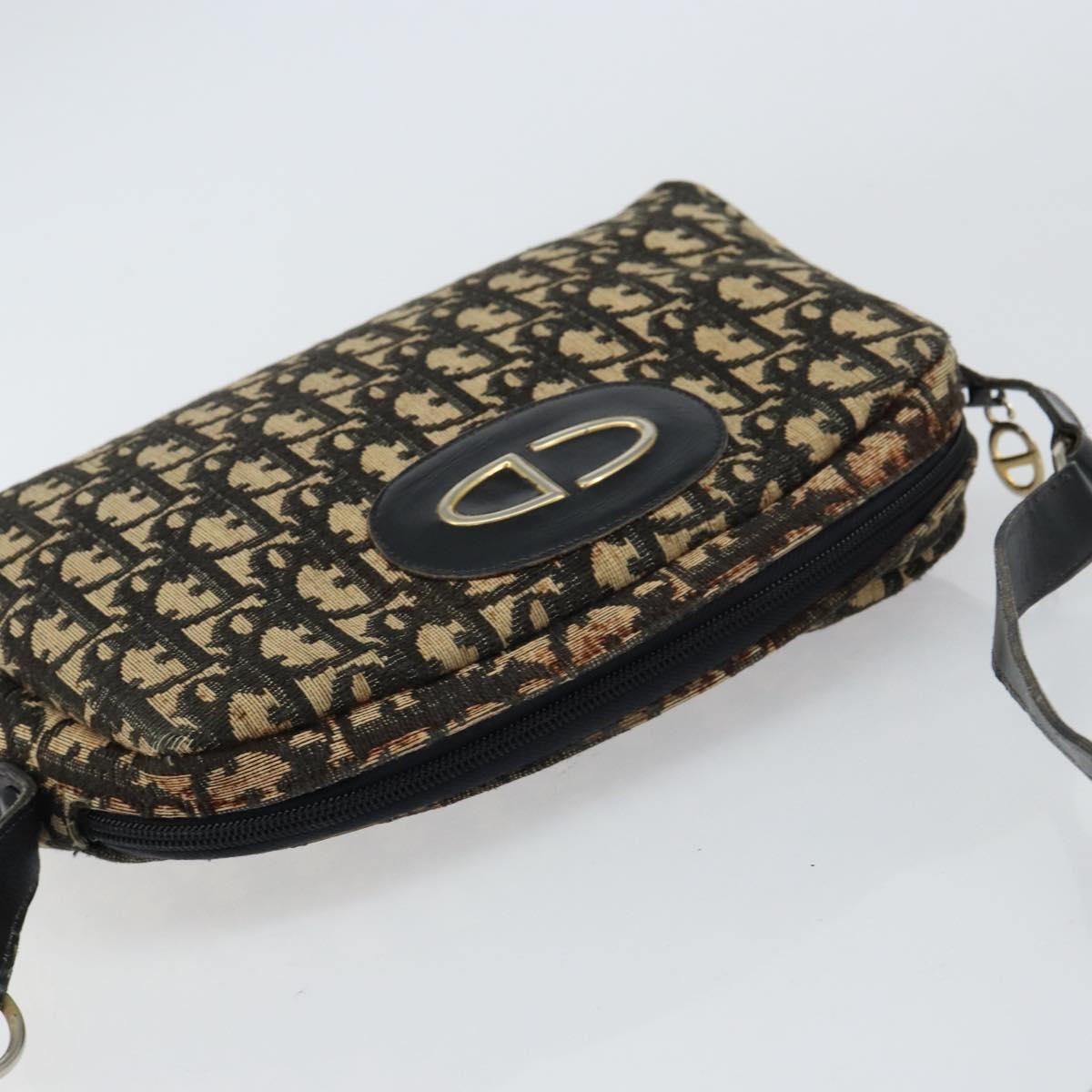 Christian Dior Vintage CD trotter Shoulder bag Canvas, BLACK, CANVAS, Shoulder bag