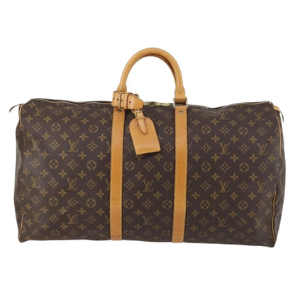 Louis Vuitton Keepall Bag Monogram Canvas, BROWN, CANVAS, Travel bag