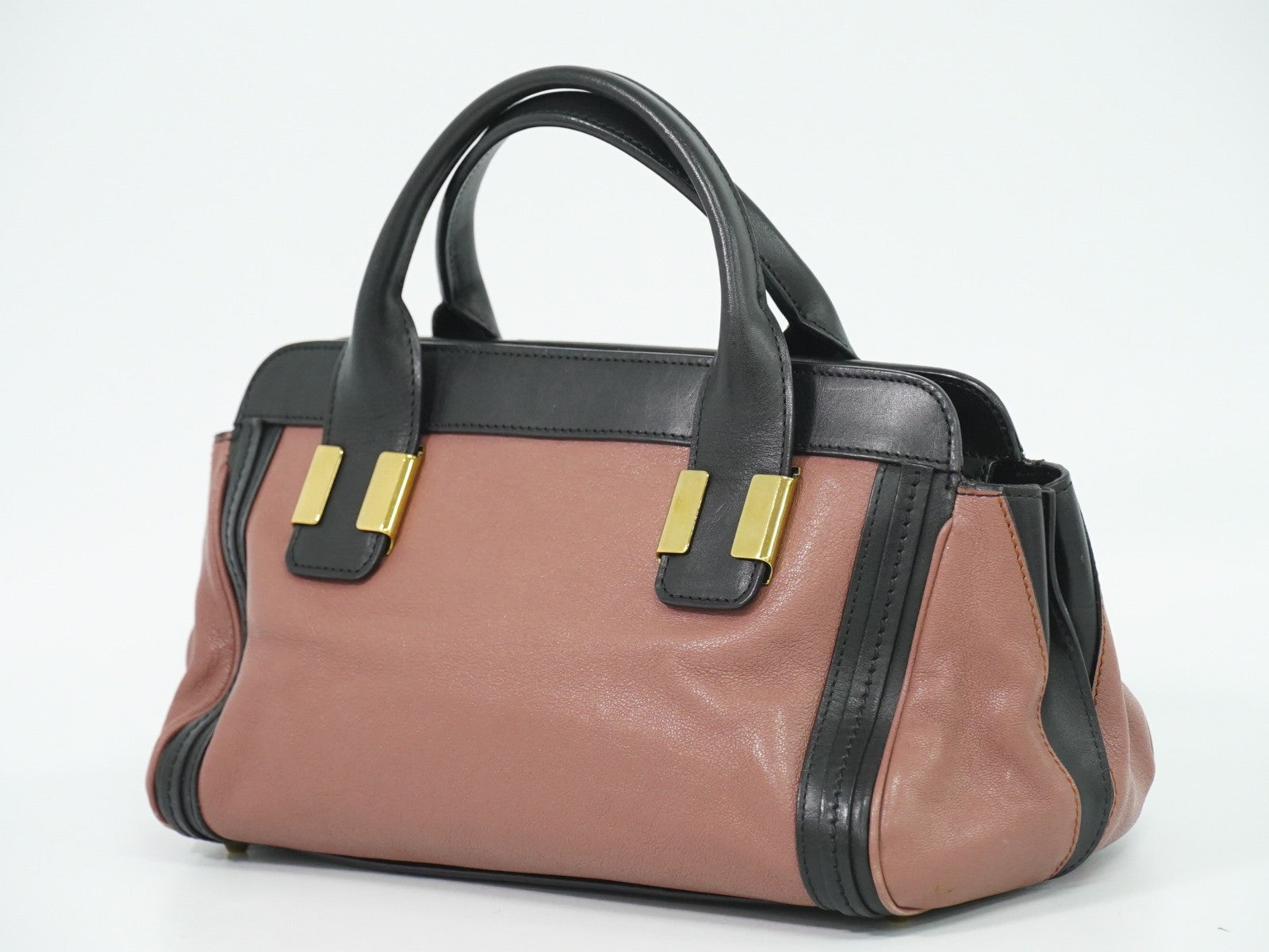 Chloe Alice Satchel Leather, PINK, LEATHER, Handbag