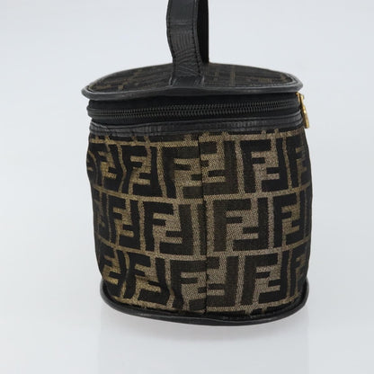 Fendi Vanity Clutch Canvas, BROWN, CANVAS, Clutche & pouche