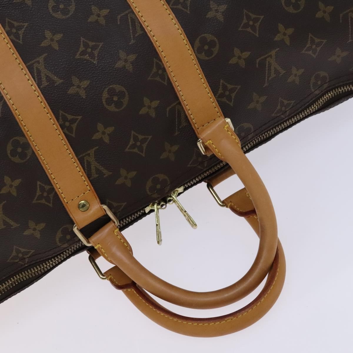 Louis Vuitton Keepall Bag Monogram Canvas, BROWN, CANVAS, Travel bag