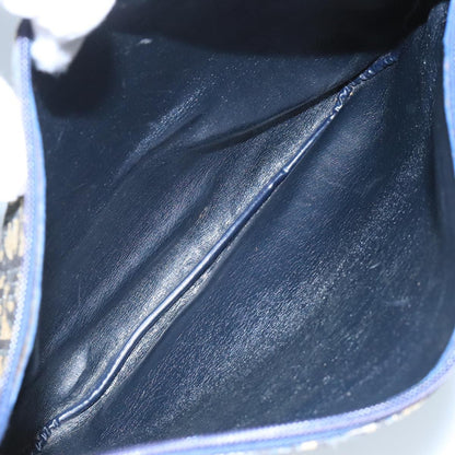 Christian Dior Vintage Trotter Shoulder Bag Canvas, NAVY, CANVAS, Shoulder bag