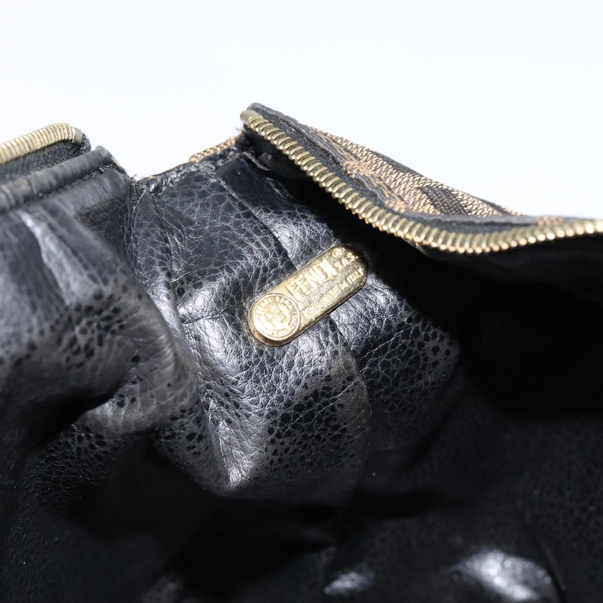 Fendi Vanity Clutch Canvas, BLACK, CANVAS, Clutche & pouche