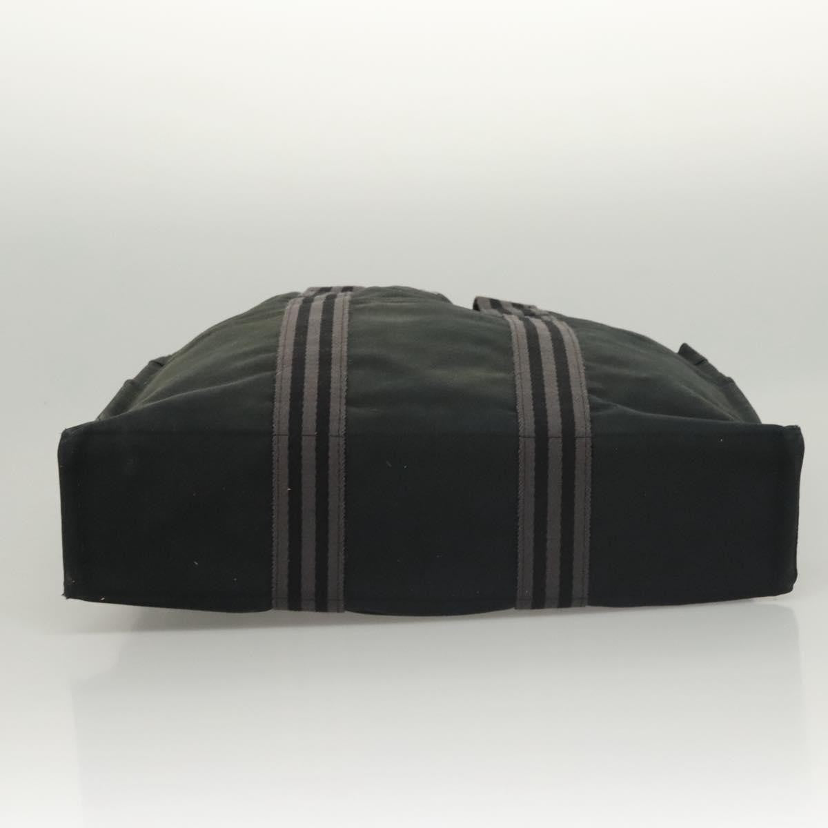 Hermes Fourre Tout Tote Canvas, BLACK, CANVAS, Tote bag