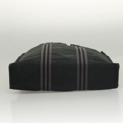 Hermes Fourre Tout Tote Canvas, BLACK, CANVAS, Tote bag