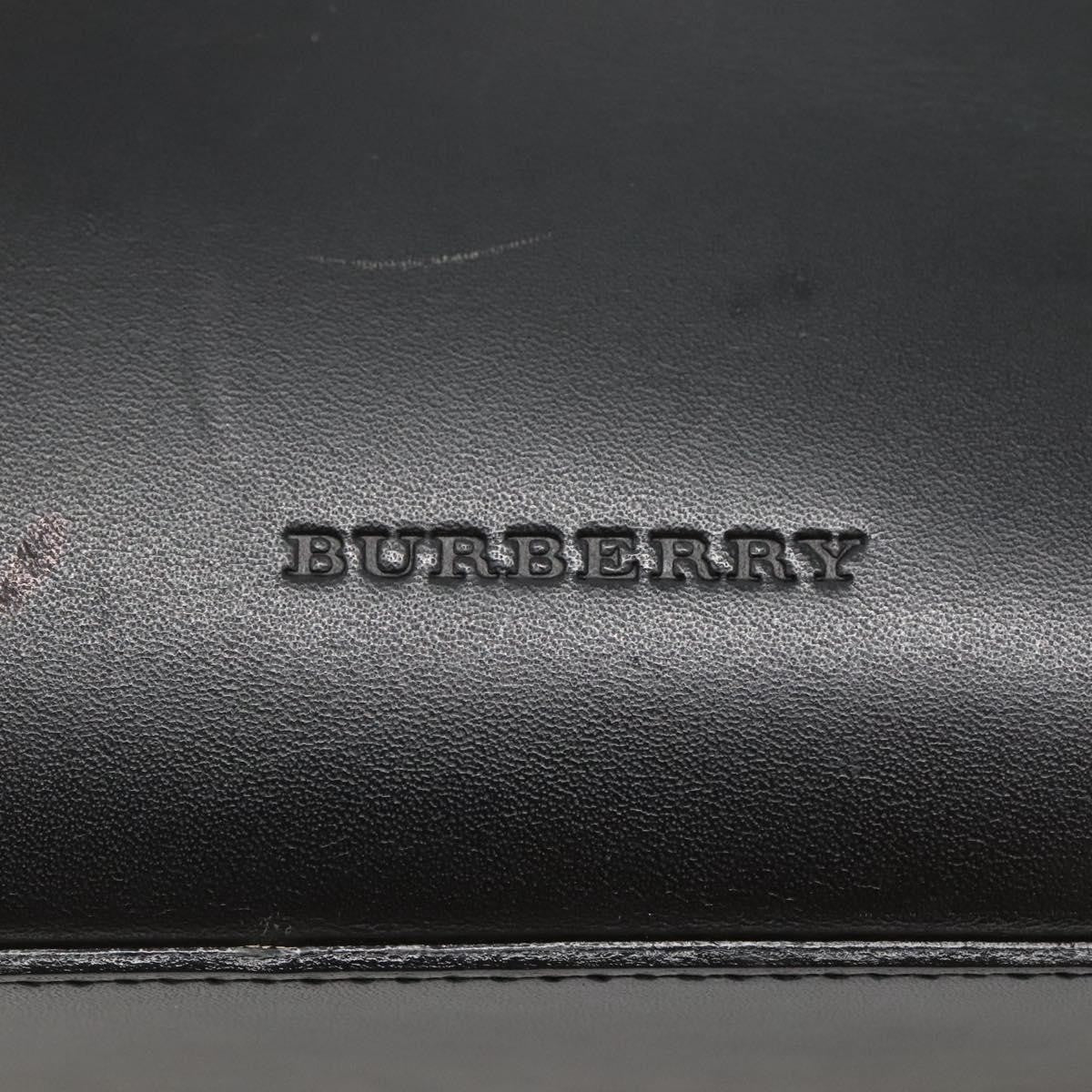 Burberry Vintage Handbag Leather, BLACK, LEATHER, Handbag