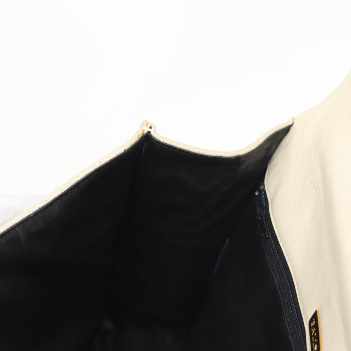 Bally Vintage Handbag Quilted Leather, BEIGE, LEATHER, Handbag