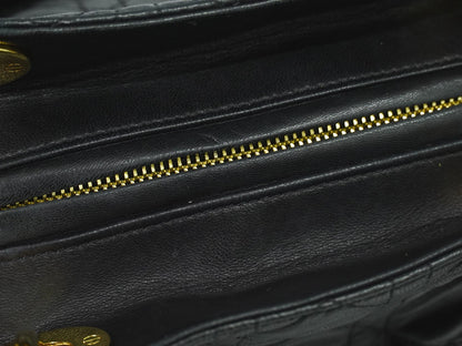 Christian Dior Lady cannage Matelassé, BLACK, LEATHER, Handbag