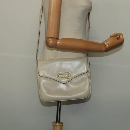 Celine Shoulder Bag Leather, BEIGE, LEATHER, Shoulder bag
