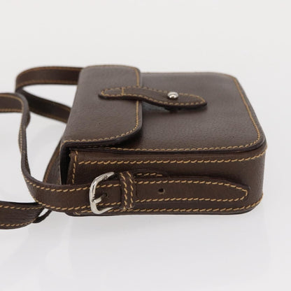 Gucci Cigarette case Shoulder bag Leather, BROWN, LEATHER, Clutche & pouche