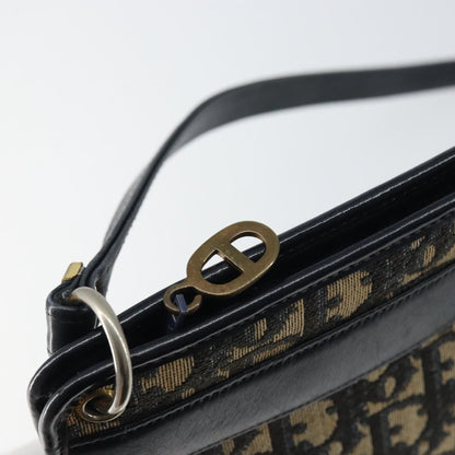 Christian Dior Vintage Trotter Shoulder Bag Canvas, NAVY, CANVAS, Shoulder bag