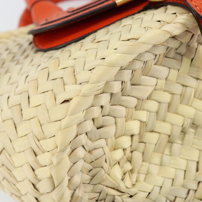 Chloe Marcie Basket Bag Raffia and Leather, BEIGE, WICKER, Handbag