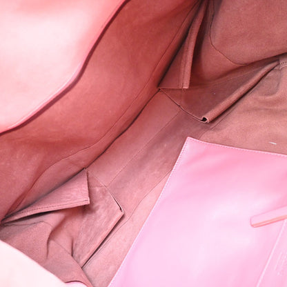 Celine Horizontal Bi-Cabas Tote Leather, PINK, LEATHER, Handbag