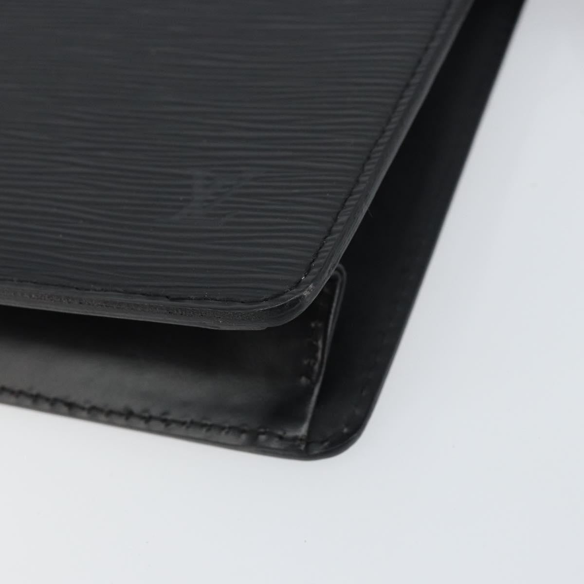 Louis Vuitton Pochette Homme Epi Leather, BLACK, LEATHER, Clutche & pouche