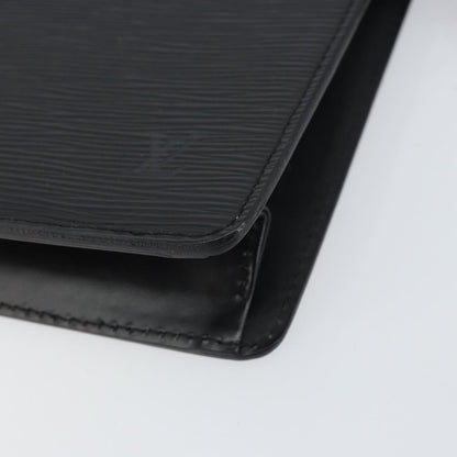 Louis Vuitton Pochette Homme Epi Leather, BLACK, LEATHER, Clutche & pouche