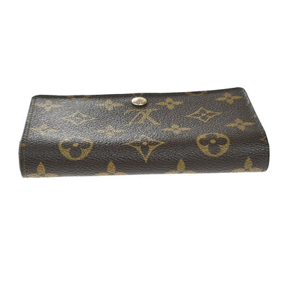 Louis Vuitton Porte Monnaie Billets Tresor Wallet Monogram Canvas, BROWN, CANVAS, Wallets