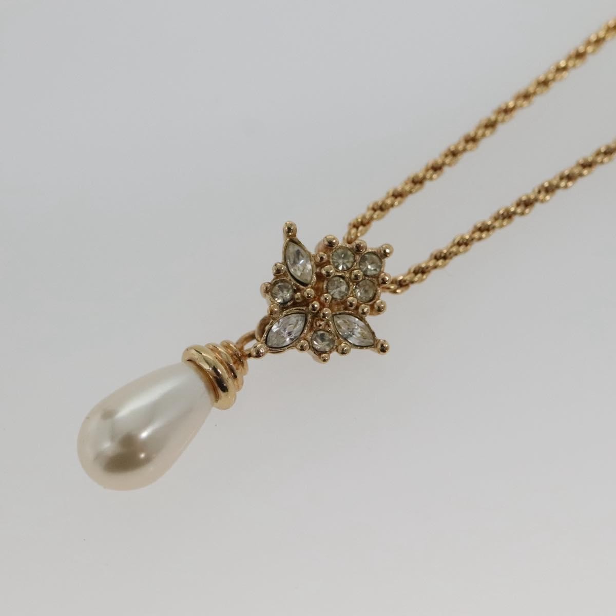 Christian Dior CD Pendant Necklace Metal, GOLD, METAL, Necklace