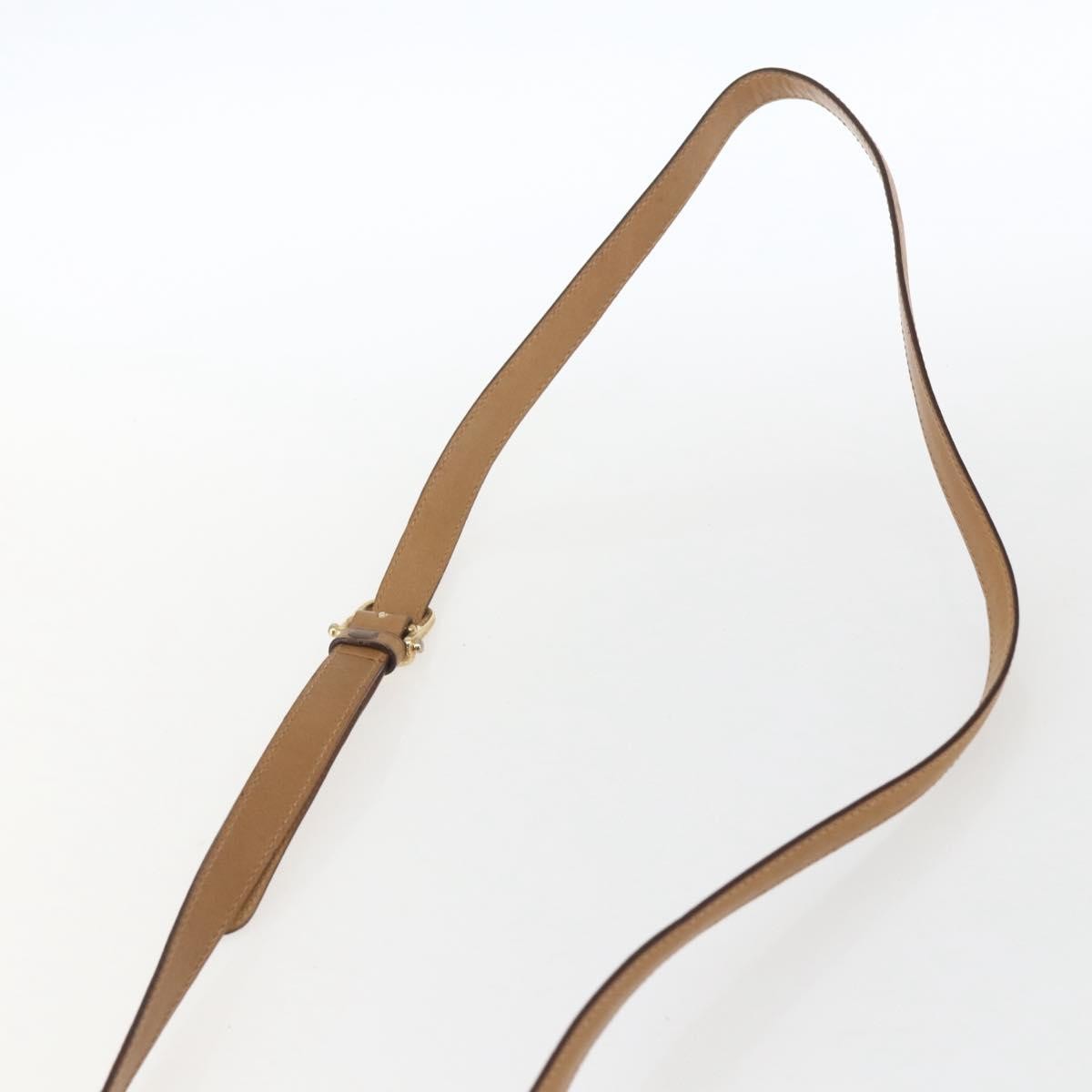 Celine Vintage Macadam Shoulder Bag Canvas, BEIGE, PVC, Shoulder bag