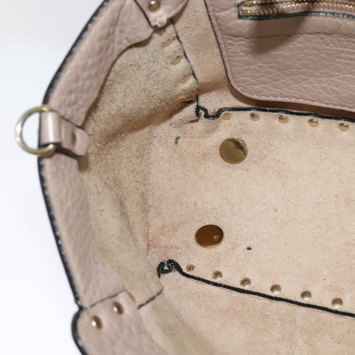 Valentino Garavani Rockstud Tote Pebbled Leather, BEIGE, LEATHER, Tote bag