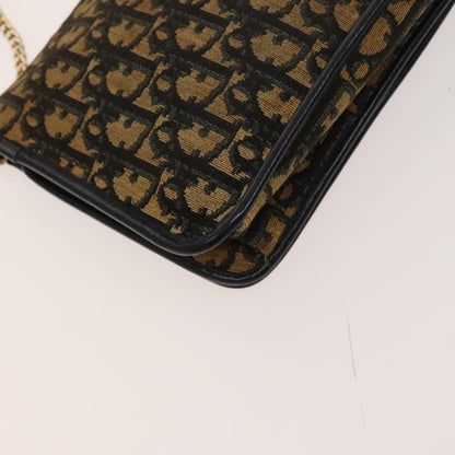 Christian Dior Vintage Trotter Shoulder Bag Canvas, BROWN, CANVAS, Shoulder bag