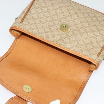 Celine Macadam Shoulder Bag PVC Leather, BEIGE, CANVAS, Shoulder bag