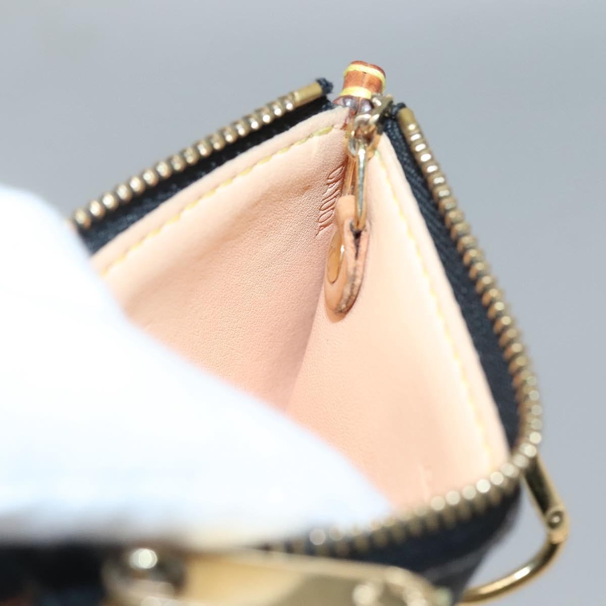 Louis Vuitton Pochette Clés Monogram Canvas, BLACK, CANVAS, Wallets