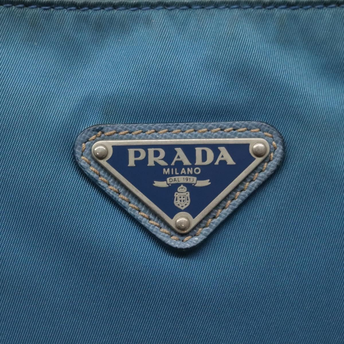 Prada Flat Messenger Bag Tessuto, BLUE, NYLON, Shoulder bag