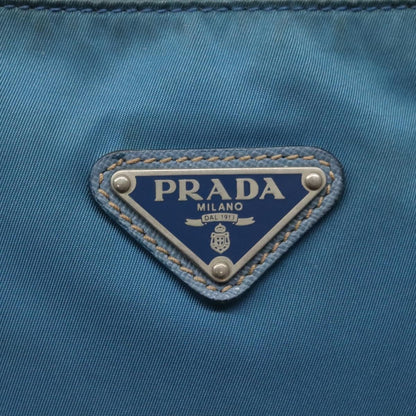 Prada Flat Messenger Bag Tessuto, BLUE, NYLON, Shoulder bag