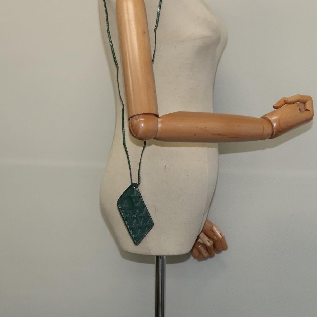 Goyard Goyardine Lanyard ID Holder Coated Canvas, GREEN, PVC, Card Holders