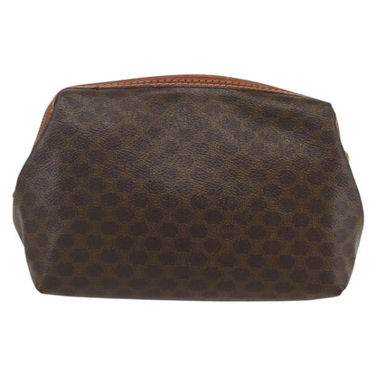 Celine Macadam Pochette Canvas and Leather, BROWN, CANVAS, Clutche & pouche