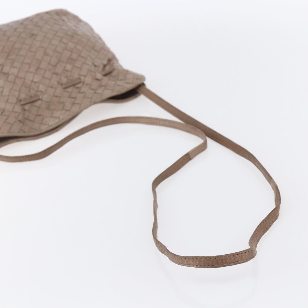 Bottega Veneta Intrecciato Shoulder bag Leather, BEIGE, LEATHER, Shoulder bag