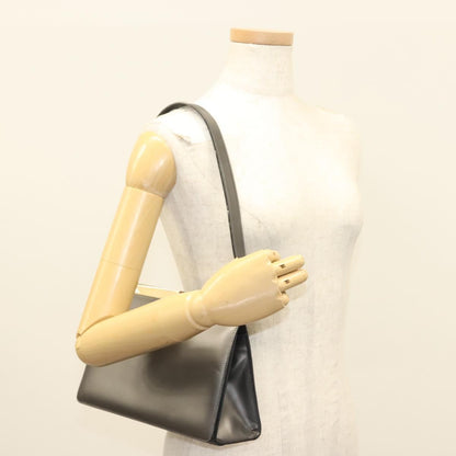 Gucci Vintage Shoulder Bag Leather, GRAY, LEATHER, Shoulder bag