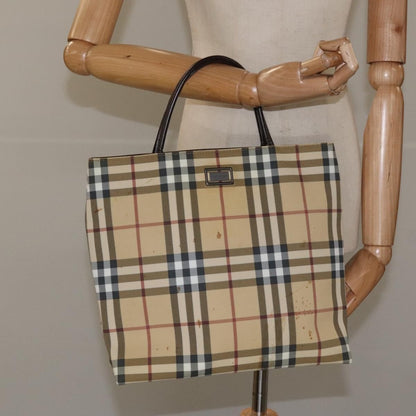 Burberry Nova Check Tote canvas check pattern, BEIGE, PVC, Tote bag