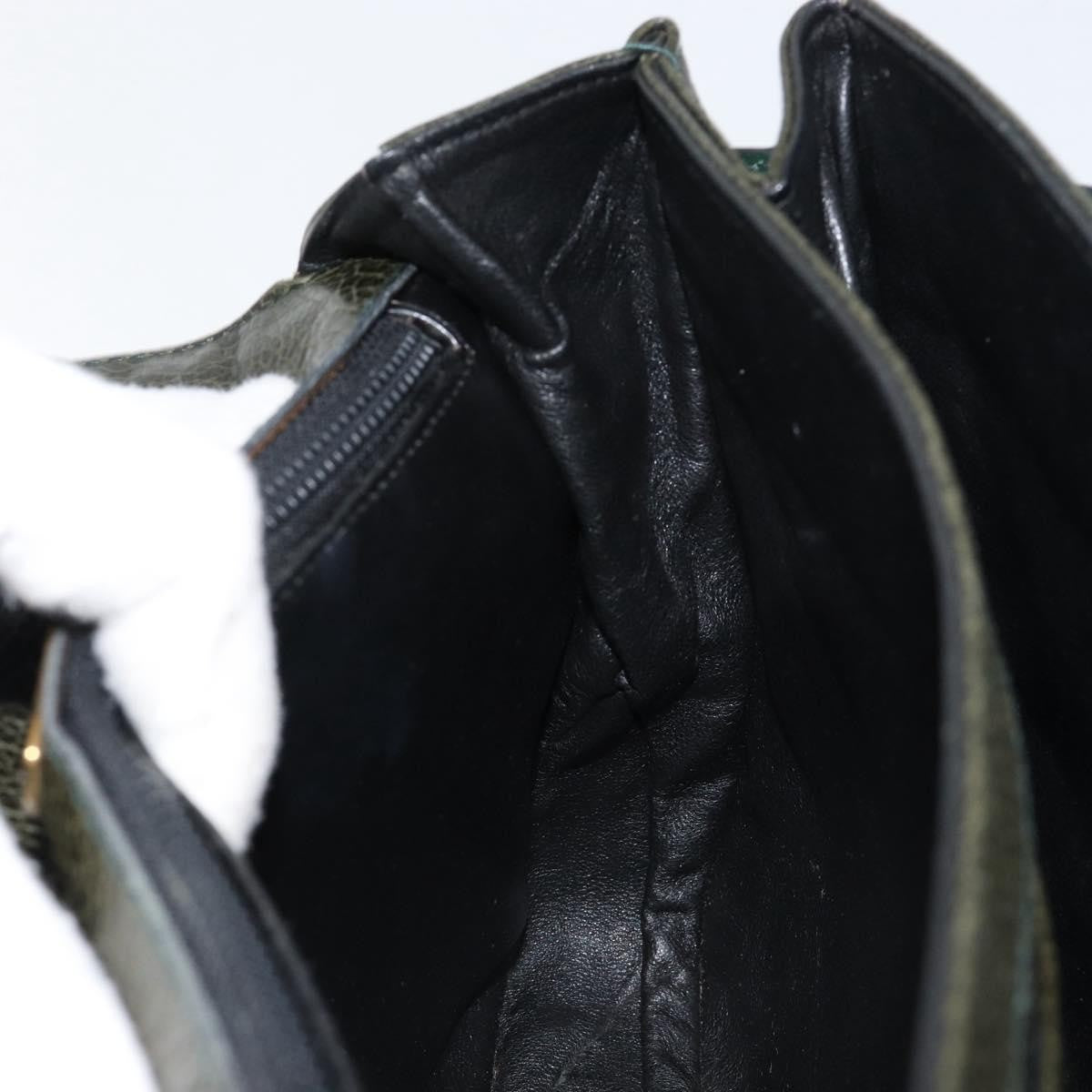 Bally Vintage Handbag Leather, KHAKI, LEATHER, Handbag