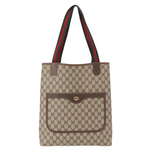 Gucci Sherry Line Tote Canvas, BEIGE, PVC, Tote bag