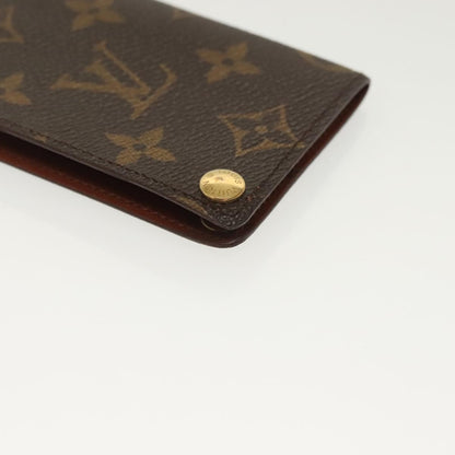 Louis Vuitton Porte Cartes Pression Card Case Monogram Canvas, BROWN, CANVAS, Card Holders