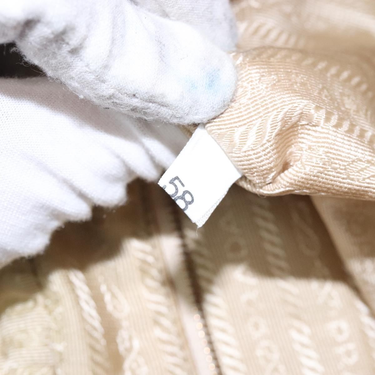 Prada Vintage Zip Handbag Tessuto, BEIGE, NYLON, Handbag