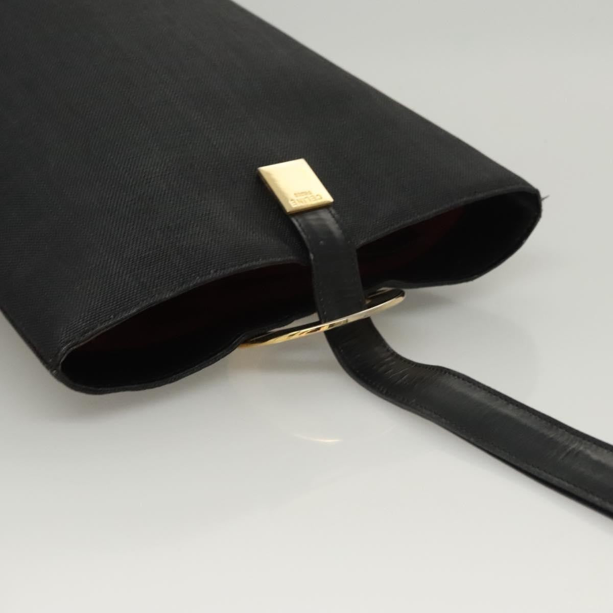 Celine Circle logo Canvas, BLACK, CANVAS, Shoulder bag