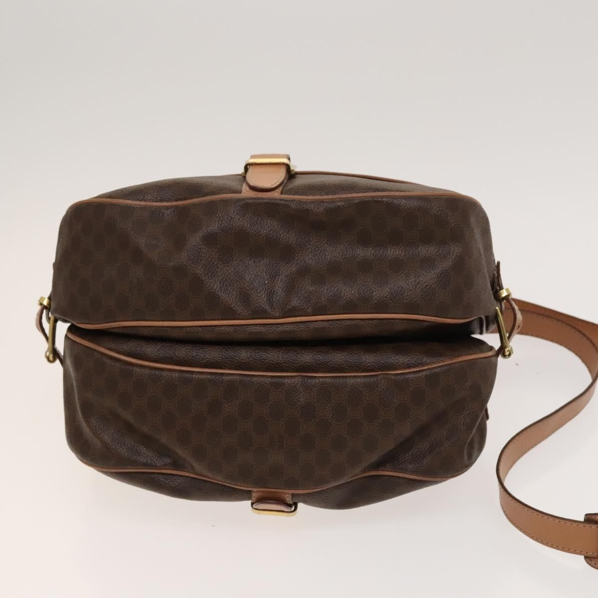 Celine Macadam Shoulder Bag PVC Leather, Brown, PVC + Canvas, Crossbody Bag