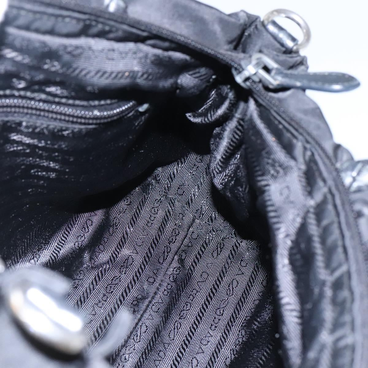 Prada Convertible Bow Tote Tessuto, BLACK, NYLON, Handbag