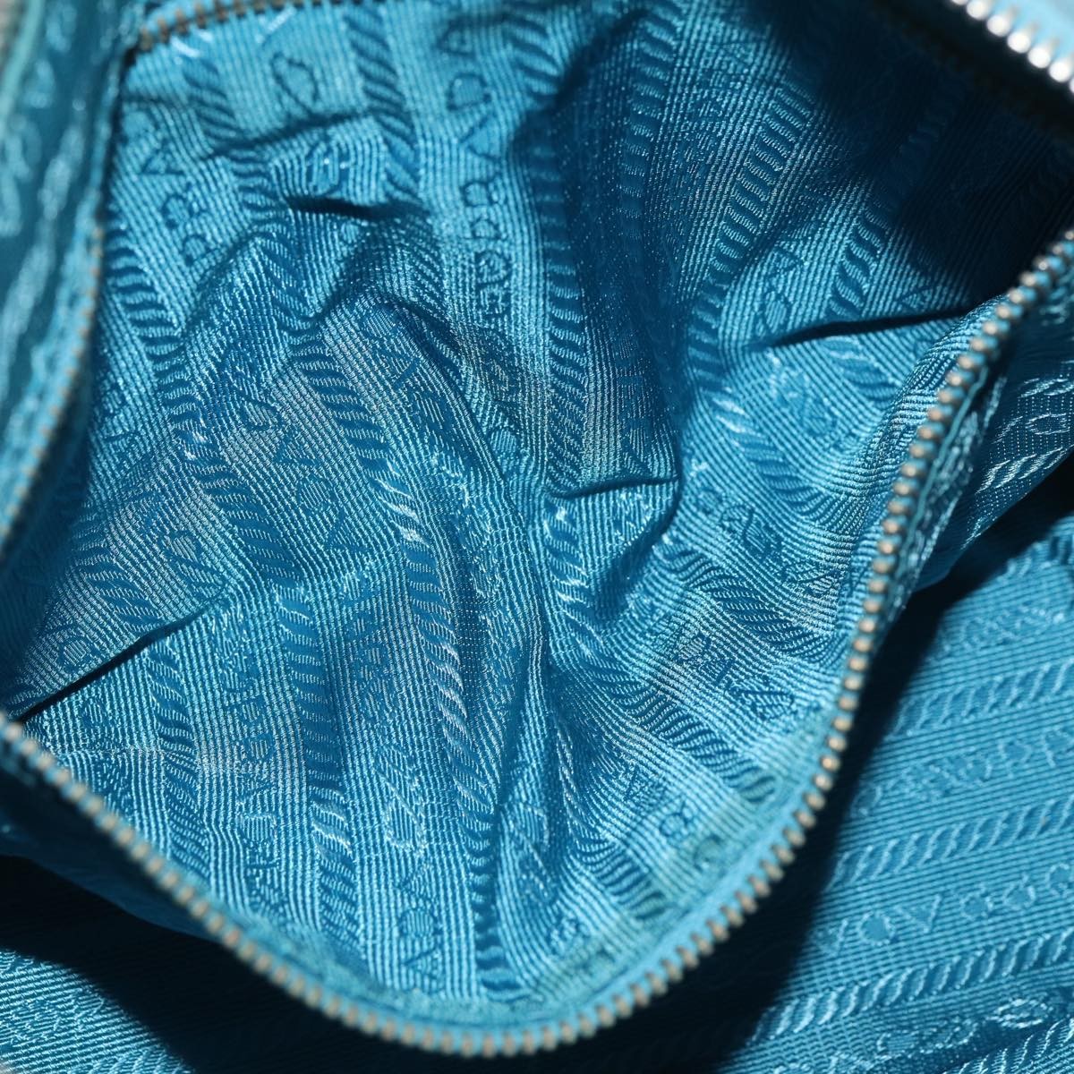 Prada Vintage Chain Shoulder Bag Tessuto, BLUE, NYLON, Shoulder bag