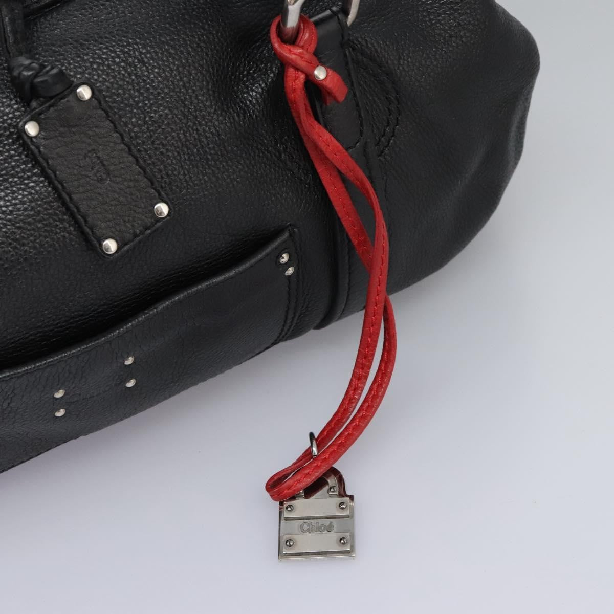 Chloe Paddington Lock Satchel Leather, BLACK, LEATHER, Handbag