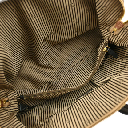 Fendi Chameleon Satchel Leather, BROWN, LEATHER, Handbag