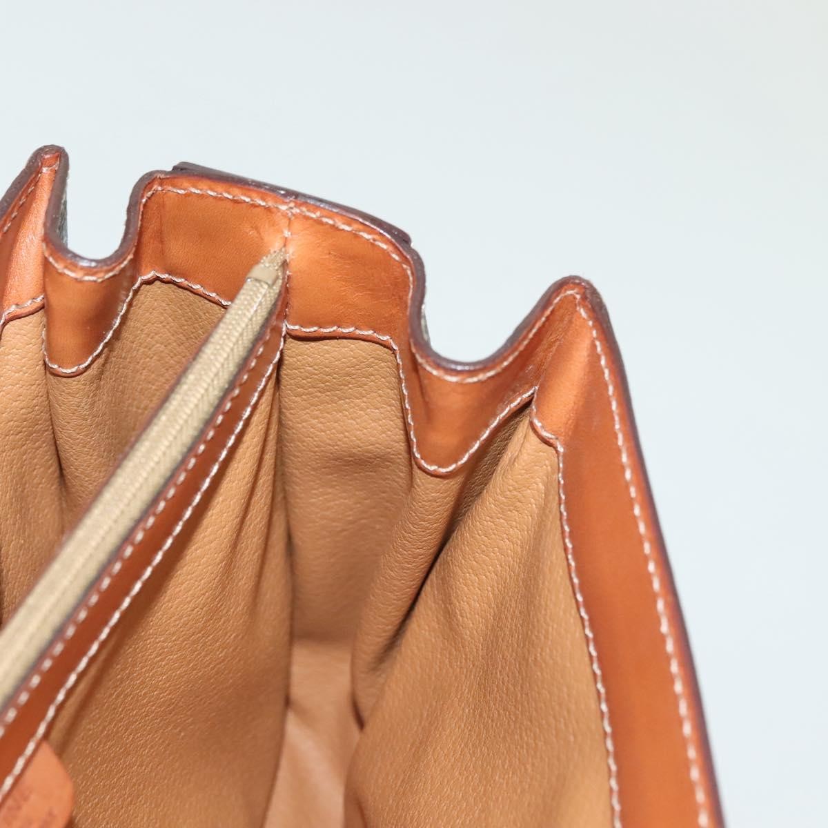 Celine Vintage Convertible Top Handle Bag Macadam Coated Canvas, BROWN, CANVAS, Handbag